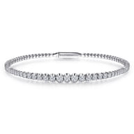 Demure - 14K White Gold Diamond Bangle