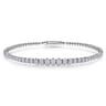 Demure - 14K White Gold Diamond Bangle - 1 ct