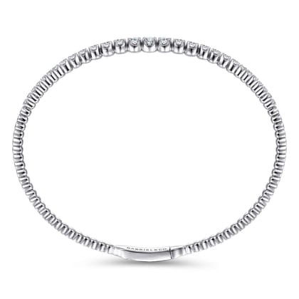 Demure - 14K White Gold Diamond Bangle