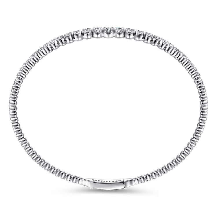 Demure - 14K White Gold Diamond Bangle