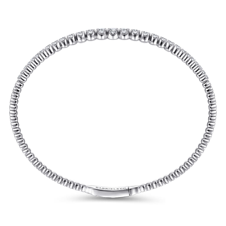 Demure - 14K White Gold Diamond Bangle - 1 ct - Shot 3