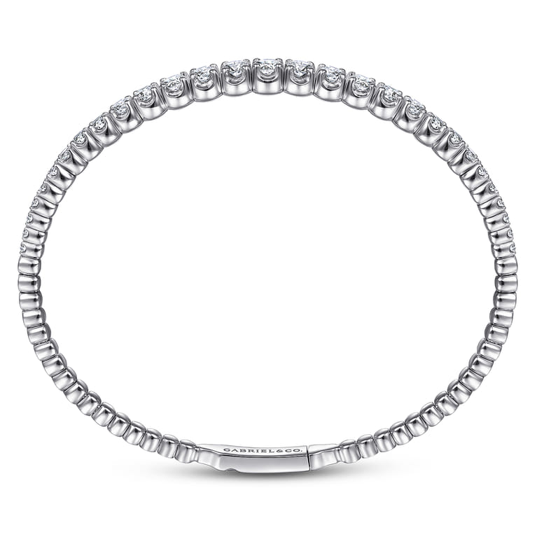 Demure - 14K White Gold Diamond Bangle - 1.95 ct - Shot 3