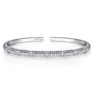 Demure - 14K White Gold Diamond Bangle
