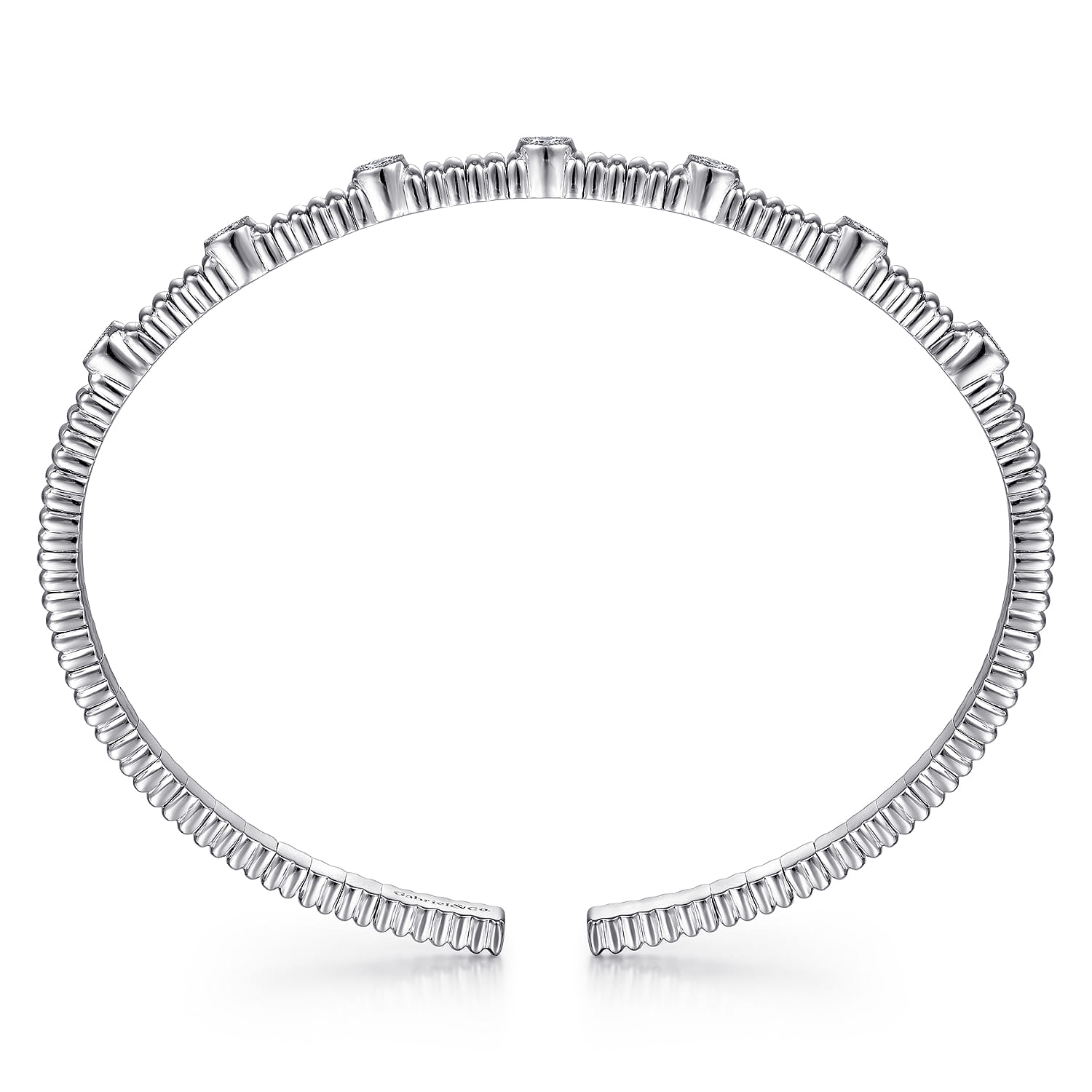 Demure - 14K White Gold Diamond Bangle - 0.4 ct - Shot 3