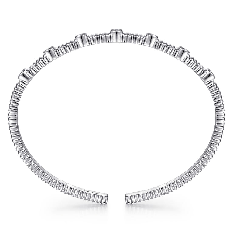 Demure - 14K White Gold Diamond Bangle - 0.4 ct - Shot 3
