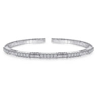 Demure - 14K White Gold Diamond Bangle