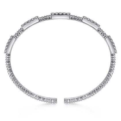 Demure - 14K White Gold Diamond Bangle