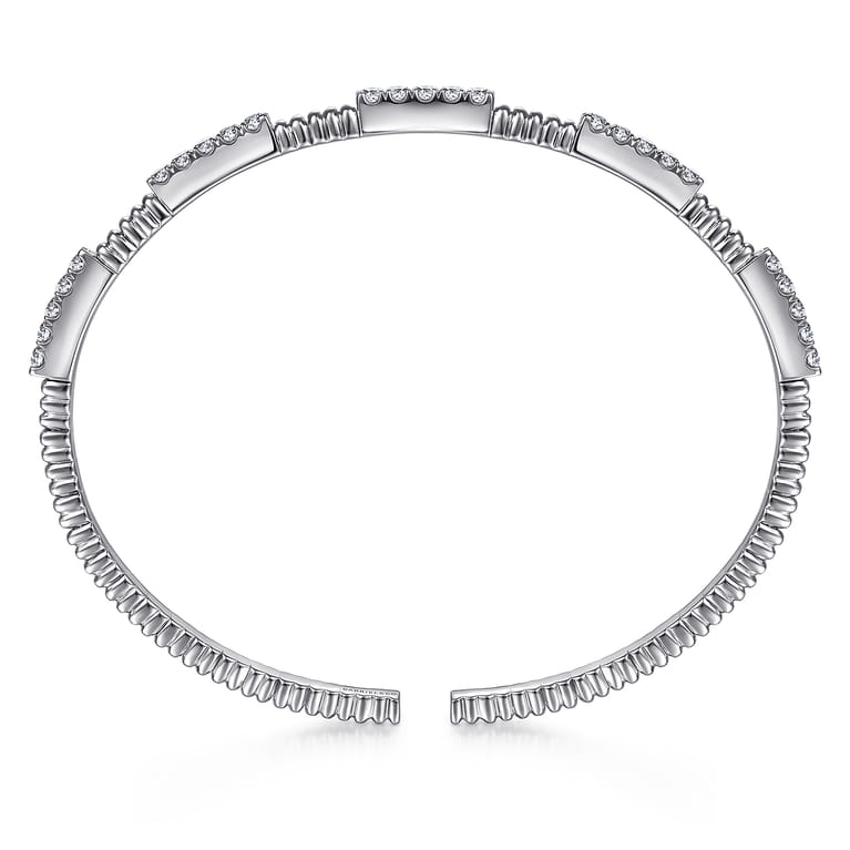 Demure - 14K White Gold Diamond Bangle - 0.85 ct - Shot 3