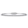 Demure - 14K White Gold Diamond Closed Bangle Bracelet - 1.05 ct