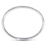 Demure - 14K White Gold Diamond Closed Bangle Bracelet - 1.05 ct