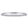 Demure - 14K White Gold Diamond Closed Bangle Bracelet - 0.5 ct