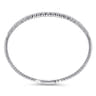 Demure - 14K White Gold Diamond Closed Bangle Bracelet - 1 ct