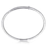 Demure - 14K White Gold Diamond Cross Bangle - 0.4 ct