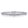 Demure - 14K White Gold Graduating Diamond Bangle - 2.9 ct