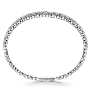 Demure - 14K White Gold Graduating Diamond Bangle