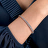 Demure - 14K White Gold Graduating Diamond Bangle - 2.9 ct