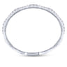 Demure - 14K White Gold Graduating Diamond Station Bangle - 1.87 ct
