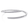 Demure - 14K White Gold Split Bypass Diamond Bangle - 0.94 ct