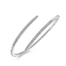 Demure - 14K White Gold Split Bypass Diamond Bangle - 0.94 ct