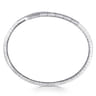 Demure - 14K White Gold Split Bypass Diamond Bangle - 0.94 ct