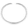Demure - 14K White Gold Split Diamond Spike Bangle - 0.5 ct
