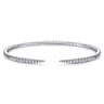 Demure - 14K White Gold Split Diamond Spike Bangle - 0.5 ct