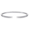 Demure - 14K White Gold Split Diamond Spike Bangle - 0.5 ct