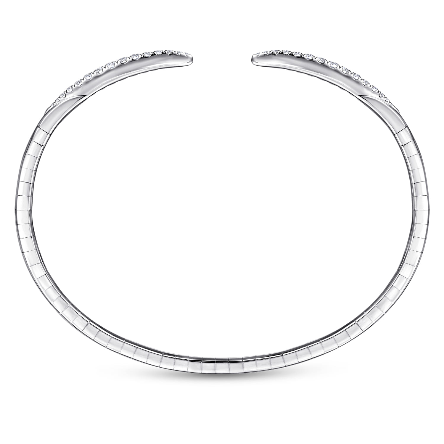 Demure - 14K White Gold Split Diamond Spike Bangle - 0.5 ct - Shot 3