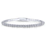 Demure - 14K White Gold Square Set Diamond Bangle - 0.65 ct
