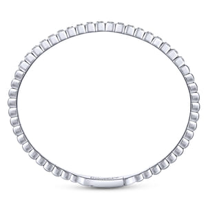 Demure - 14K White Gold Square Set Diamond Bangle
