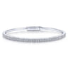 Demure - 14K White Gold Two Row Diamond Bangle - 0.75 ct