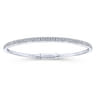 Demure - 14K White Gold Two Row Diamond Bangle - 0.9 ct