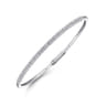 Demure - 14K White Gold Two Row Diamond Bangle - 0.75 ct