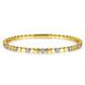 Demure - 14K White-Yellow Gold Diamond Bangle - 0.35 ct