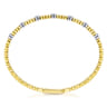 Demure - 14K White-Yellow Gold Diamond Bangle - 0.35 ct