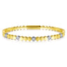 Demure - 14K White-Yellow Gold Diamond Bangle - 0.3 ct