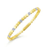 Demure - 14K White-Yellow Gold Diamond Bangle - 0.3 ct