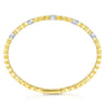 Demure - 14K White-Yellow Gold Diamond Bangle - 0.3 ct