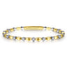 Demure - 14K White-Yellow Gold Diamond Bangle - 0.45 ct