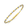 Demure - 14K White-Yellow Gold Diamond Bangle - 0.45 ct