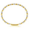 Demure - 14K White-Yellow Gold Diamond Bangle - 0.45 ct