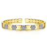 Demure - 14K White-Yellow Gold Diamond Bangle - 0.51 ct