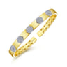 Demure - 14K White-Yellow Gold Diamond Bangle - 0.51 ct