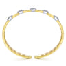 Demure - 14K White-Yellow Gold Diamond Bangle - 0.51 ct