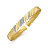 Demure - 14K White-Yellow Gold Diamond Demure Bangle - 0.25 ct