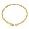 Demure - 14K White-Yellow Gold Diamond Demure Bangle - 0.25 ct