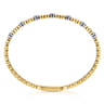 Demure - 14K White and Yellow Gold Diamond Closed Bangle Bracelet - 0.35 ct