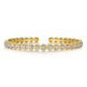 Demure - 14K White and Yellow Gold Diamond Rope Bangle Bracelet - 0.7 ct