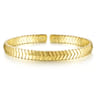 Demure - 14K Yellow Gold Chevron Open Cuff Bracelet