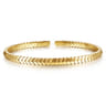 Demure - 14K Yellow Gold Chevron Pattern Cuff Bracelet